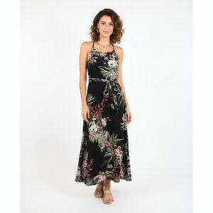 *Le Chateau Black Floral Maxi Dress